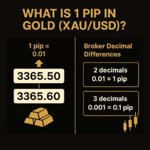 What is 1 pip in gold XAU/USD?